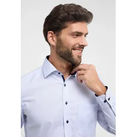 Eterna Langarmhemd Comfort Fit, blau, NOS