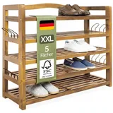CASARIA Schuhregal 95 x 82 x 26 cm 5 Ebenen braun
