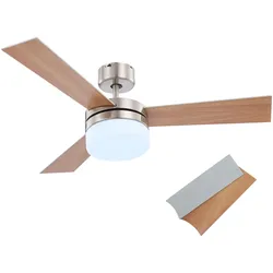 Decken Ventilator Raum-Kühler Lampe Lüfter App Google FERNBEDIENUNG im Set inkl. RGB LED Leuchtmittel