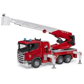 Bruder Scania Super 560R Feuerwehr mit Drehleiter, Wasserpumpe, L+S Modul