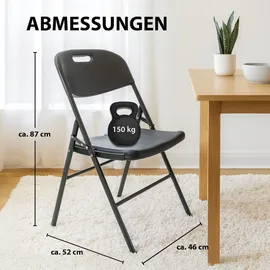 Trutzholm Klappstuhl 55 x 70 x 106 cm grau 2 St.