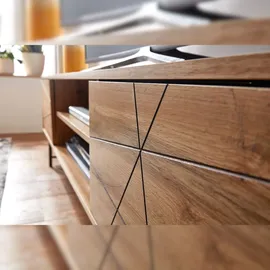 FineBuy TV Schrank 160x45x40 cm Lowboard Holz Fernsehkommode Fernsehschrank