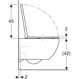 Geberit Acanto Wand-WC mit WC-Sitz Weiß KeraTect