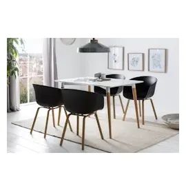 SalesFever Schalenstuhl Set schwarz