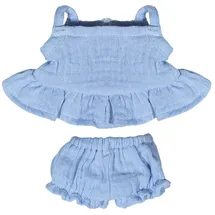 MINILAND BABY Kleidung für 21 cm Puppe Sommerkleid Blau
