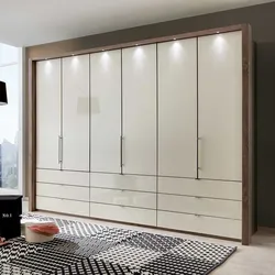 Schlafzimmerschrank mit Falttüren Creme Weiß