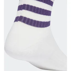 adidas 3-Stripes Cushioned Sportswear Mid-Cut Socken 3er Pack Weiß/Lila 13-14,5