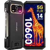 Ulefone Armor 27T Pro 5G Outdoor Handy Wärmebildkamera,12GB+256GB 10600mAh Dimensity 6300, Android 14 Dual SIM Smartphone NFC - Schwarz - Schwarz