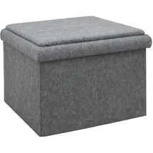 Dune Design DuneDesign Sitzhocker mit Stauraum 56 x 56 x 40 aus Filz Grau