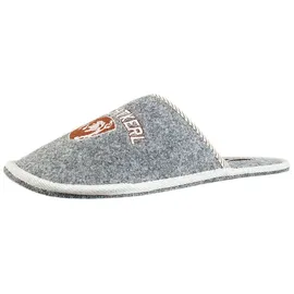 ADELHEID Prachtkerl Filzpantoffel Farbe:mausgrau, Größe:44/45 - Grau - 44/45