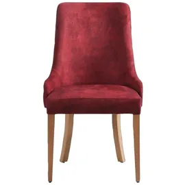 JV Möbel Chesterfield Lehnstuhl Stoff rot
