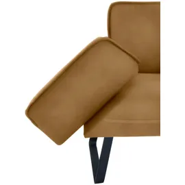 K+W Komfort & Wohnen Eckbank K+W KOMFORT & WOHNEN "Drive", gelb (curcuma 71), H:91cm T:68cm, Sitzbänke, Eckbank, mit Seitenteilverstellung am langem Schenkel zur Sitzplatzerweiterung