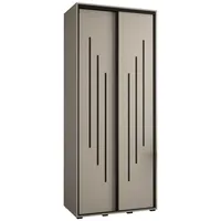 Abiks möbel MÖBEL Kryspol Schwebetürenschrank, Kaschmir, Metall, Nachbildung, 6