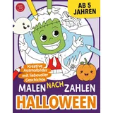 tg edition Malen nach Zahlen - Halloween: Kreative Ausmalbilder mit liebevoller Geschichte für Kinder ab 5 Jahren (Malen nach Zahlen für Kinder)