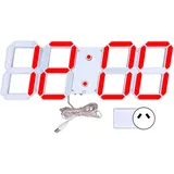 Digitale 3d-led-wanduhr Mit Timer Und Automatischer Dimmfunktion, 100–240 V