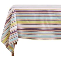 Homescapes Tischdecke, Mehrfarbig, Textil, gestreift