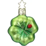 INGE-GLAS® Christbaumschmuck, Kleeblatt, Glücksklee 6,5 cm grün