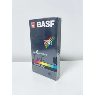 BASF Videokassette VHS T120 6 Hour Tape Neu und Versiegelt