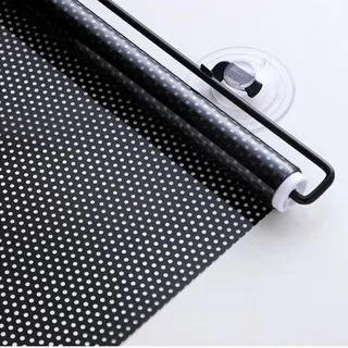 Saugnapf Sonnenschutz Rollos Schwarz,Einziehbare Verdunkelungsrollos Mit Saugnäpfen Für Fenster,Dachfenster Temporäre Jalousien,Tragbare Sichtschutzvorhänge (58×125cm)