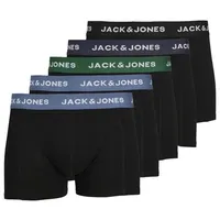 Jack & Jones Boxershorts Solid (5-St) blau|grün|schwarz XXL