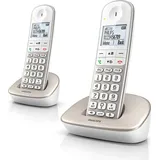 Philips TELÉFONO INALÁMBRICO XL4902S/34/ Pack Duo/Plata - Silber