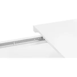 Konsimo Esstisch Esszimmertisch oval 'altis', Weiß, Furnier, Classic, 160-200x76,5x90 cm - Konsimo