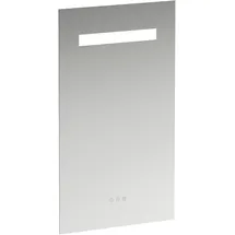 Laufen Leelo Spiegel mit integrierter horizontaler LED-Beleuchtung, Aluminiumrahmen, 550 mm, Version mit 3 Touch Sensorschaltern, H4476239501441