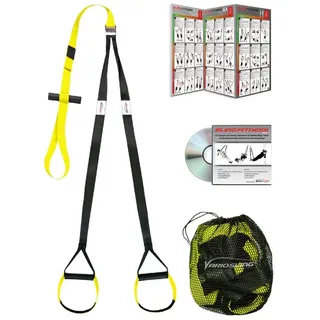 Variosling Schlingentrainer Variosling Schlingentrainer Sling Trainer Ganzkörpertrainer, Sling Trainer Video, Poster, Anleitung und Trainingsplan gelb