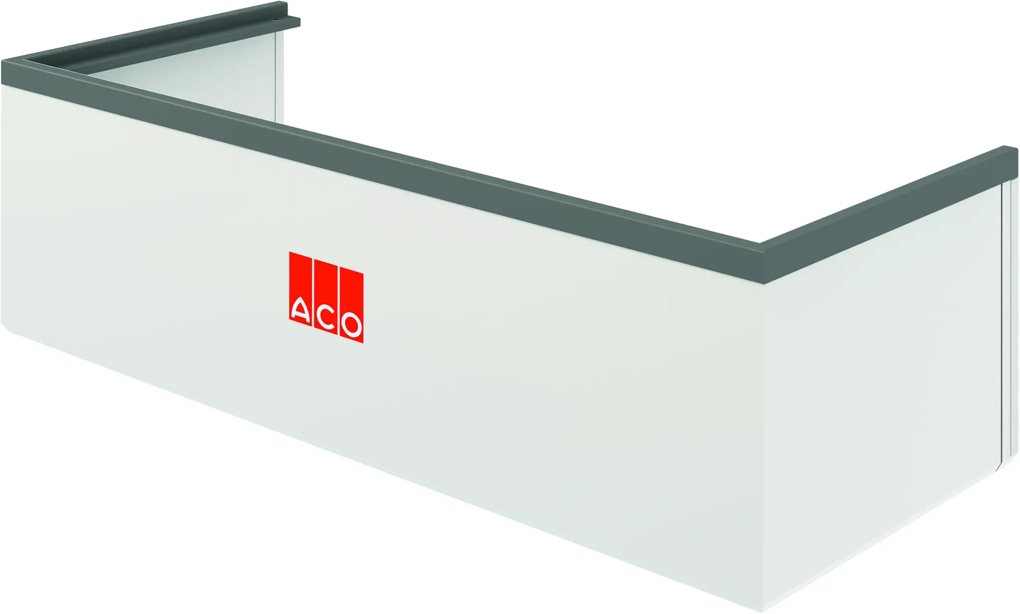 ACO Therm® Aufstockelement (h= 3-30 cm) für Lichtschachtbreite 100 cm - Tiefe 40 cm mit verlängerten Schenkeln