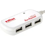 Roline USB 2.0 4-Port Hub mit Repeater, 12 m