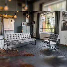 KAWOLA Sessel ARLY Polstersessel Bezug Velvet grau