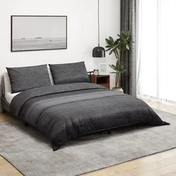 Bettwäsche-Set Dunkelgrau 140x200 cm – Weich & elegant aus Baumwolle