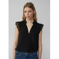 QS Blusentop mit Spitzen-Detail schwarz S (36)