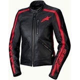 Alpinestars Stella Dyno Lederjacke Damen - Schwarz/Rot - M