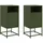 vidaXL Nachtschrank 2 Stk. 36 x 39 x 78 cm Olivgrün