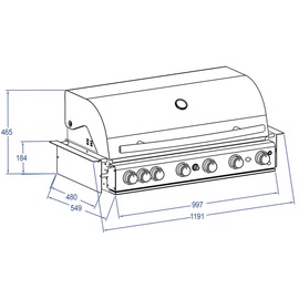 Allgrill TOP-LINE - ALL GRILL CHEF XL - BUILT-IN - mit Air System