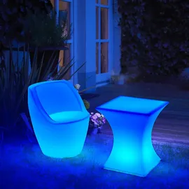 Eurotondisplay LED Gartenleuchte Kunststoff IP54 mit Fernbedienung RGBW