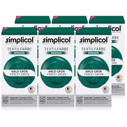 Simplicol Textilfarbe intensiv Wald-Grün 150g 6er Pack