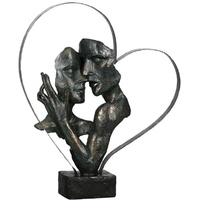 Casablanca modernes Design Casablanca Deko Skulptur Essential - Herz Glück - antik bronzefarben - Höhe 37 cm