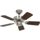 CasaFan Classic Royal BN-NB 75 cm Deckenventilator nussbaum/chrom inkl. Zugkette