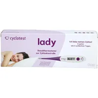 cyclotest lady Basalthermometer mit Tasche und Kurvenblättern zur Zykluskontrolle NFP Thermometer digital