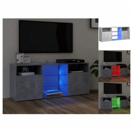 vidaXL TV-Schrank mit LED-Leuchten Betongrau 120x30x50 cm