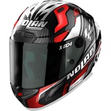 Nolan X-804 RS Ultra Carbon Moto GP, Helm, schwarz-rot-silber, Größe XL