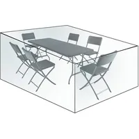 Woltu Schutzhülle Schutzhaube Abdeckplane für Sitzgruppe Gartenmöbel Abdeckung, transparent,240x136x88cm