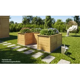 Weka Hochbeet Modular 69 x 67 x 69 cm Beige