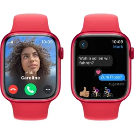 Apple Watch Series 9 GPS + Cellular 45 mm Aluminiumgehäuse (product)red, Sportarmband (product)red S/M