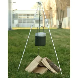 Mil-Tec Dreifuß für Schwenkkessel Silber