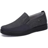 Asifn Herren Mokassin Leder Schuhe Casual Business Hausschuhe atmungsaktiv und weich(Grau,48 EU - 48 EU