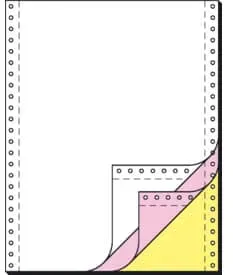 Endlospapier 12"x240 mm blanko SIGEL 33243 3-fach 600BL