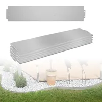 LARS360 Rasenkante Metall Rasenkante Verzinkt Mähkante Metall Beetumrandung Beeteinfassung - Silber Spleißanordnung (50M, 100 x 18 cm)